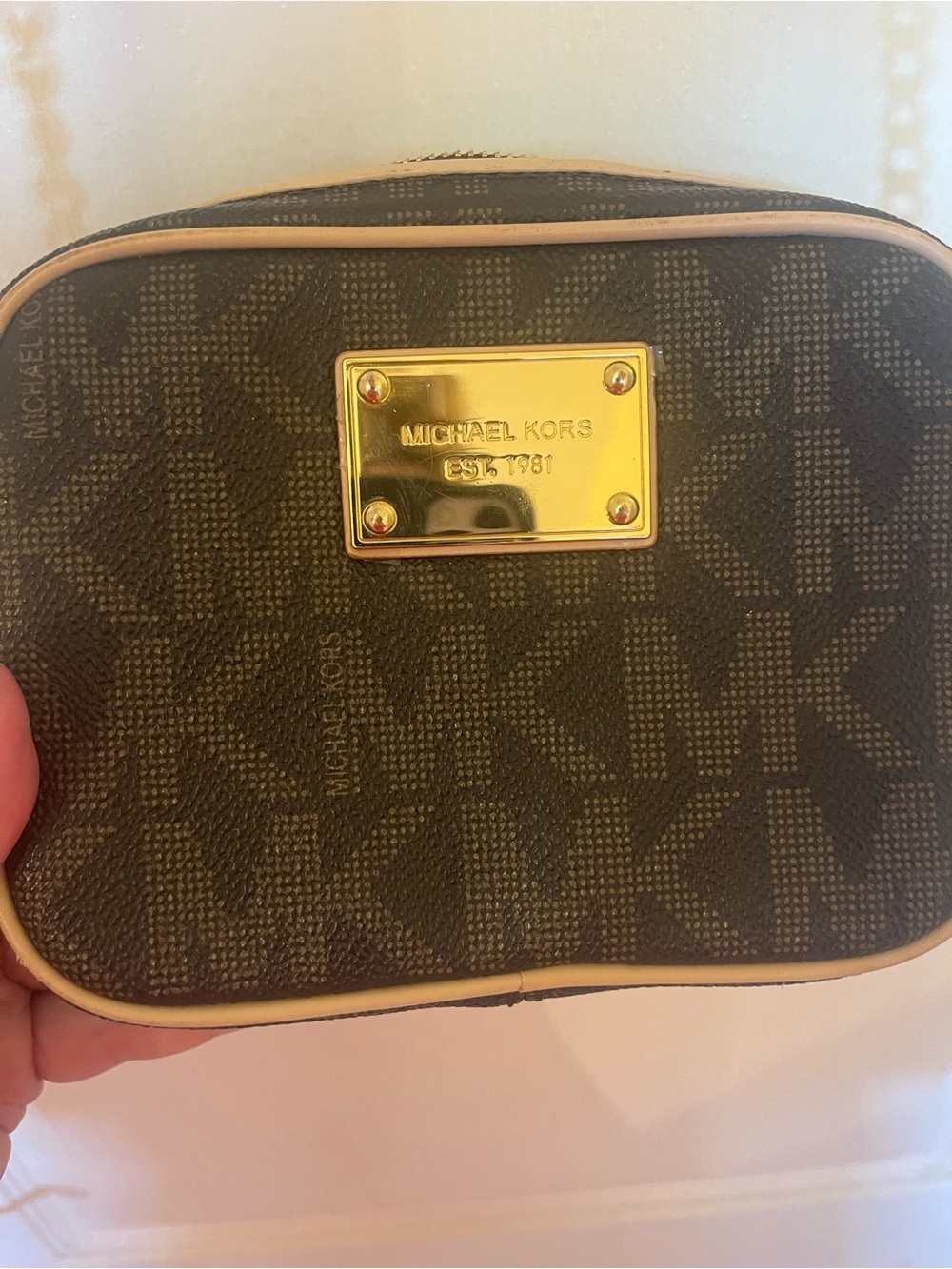 Michael Kors Dark Brown Logo crossbody
